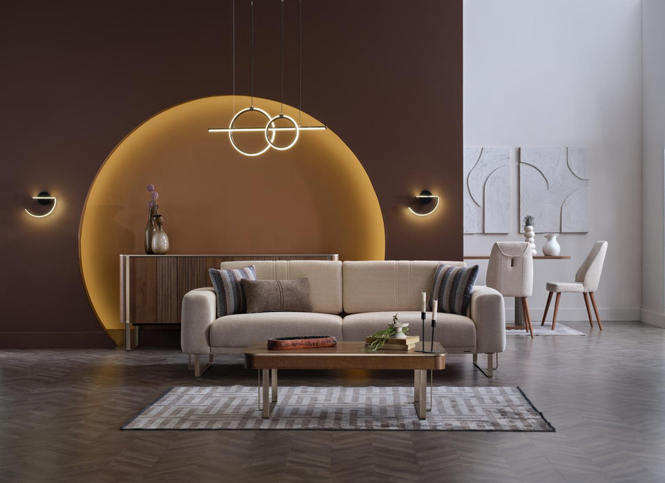 Mirante Beatto Cream Living Room Set