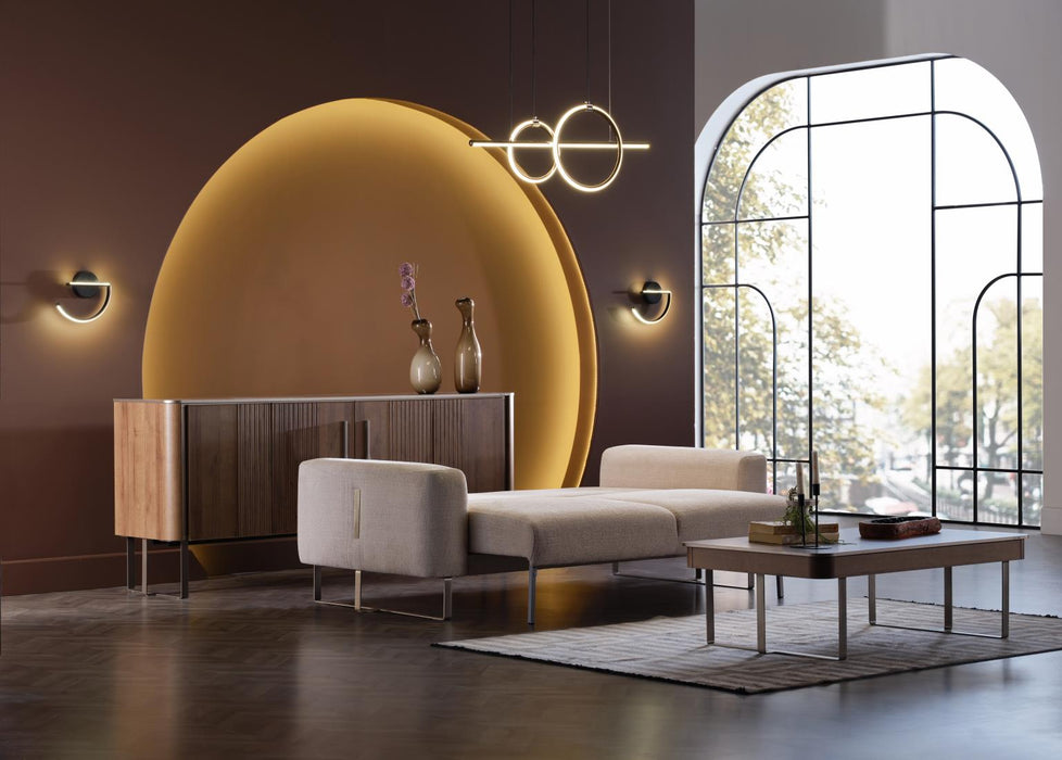 Mirante Beatto Cream Living Room Set