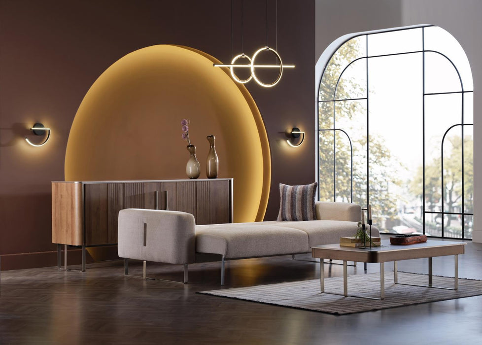 Mirante Beatto Cream Living Room Set