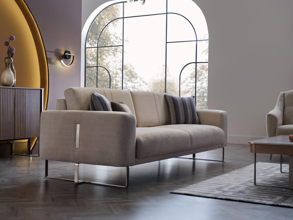 Mirante Beatto Cream Living Room Set