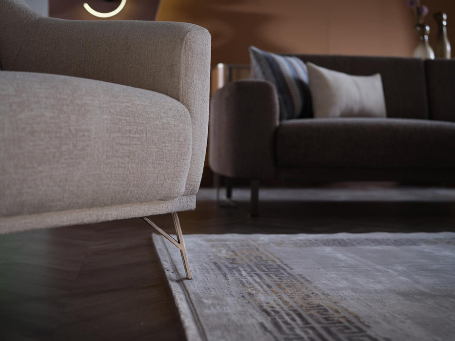 Mirante Beatto Cream Living Room Set