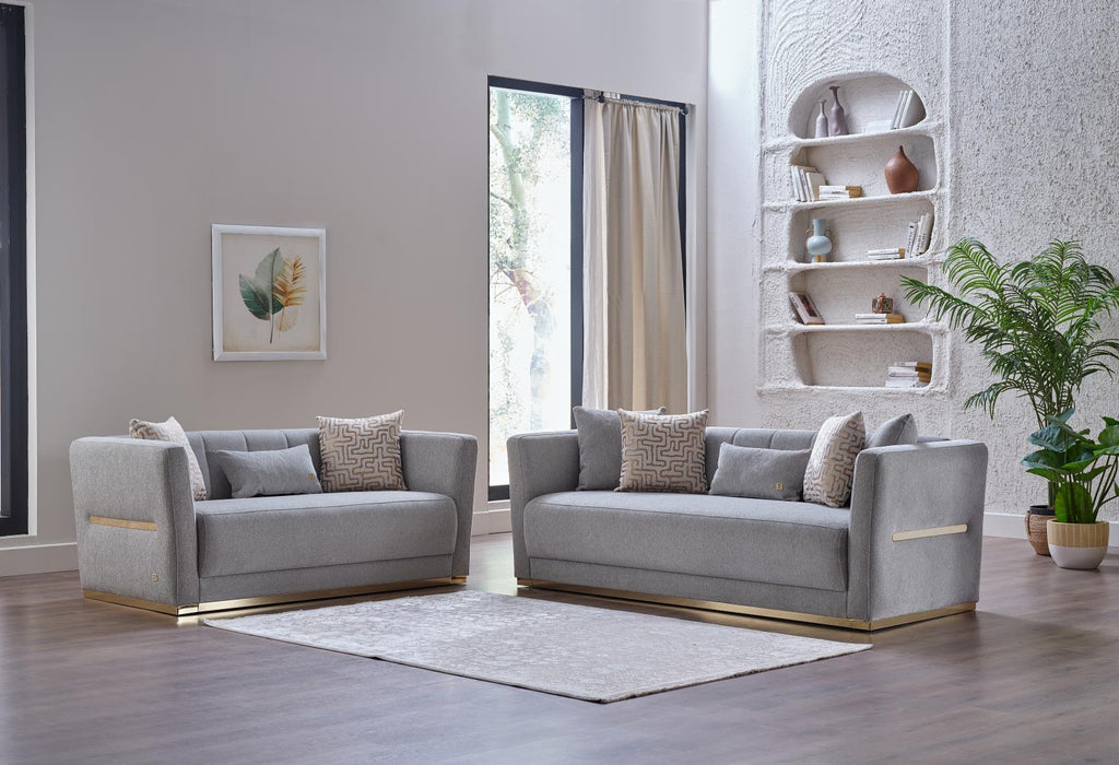 Monroe Merit Gray Living Room Set