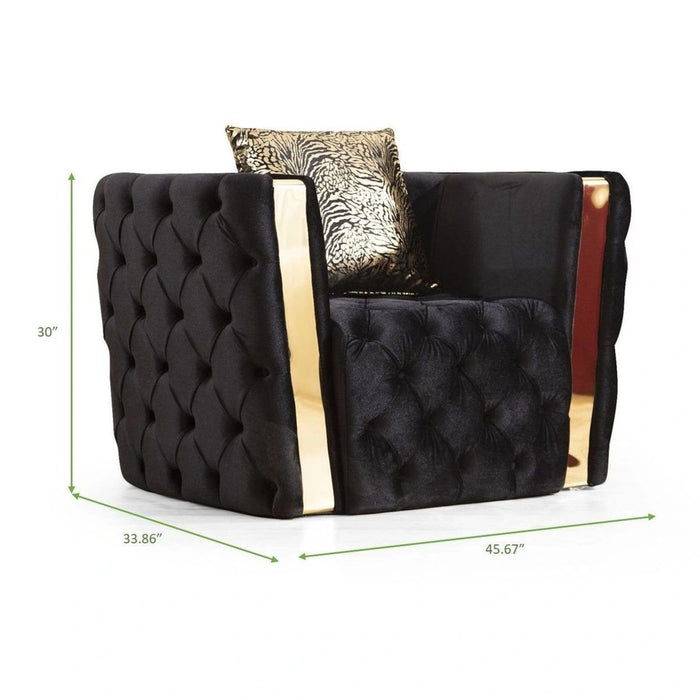 Naomi Tufted Velvet Accent Chair