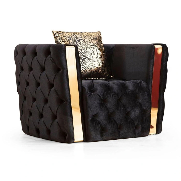 Naomi Tufted Velvet Accent Chair