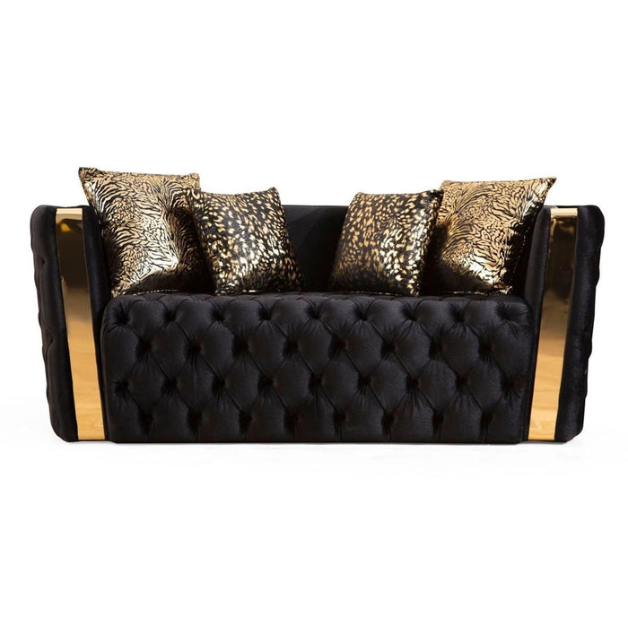 Naomi Tufted Velvet Loveseat
