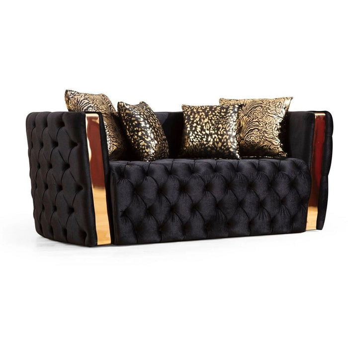 Naomi Tufted Velvet Loveseat