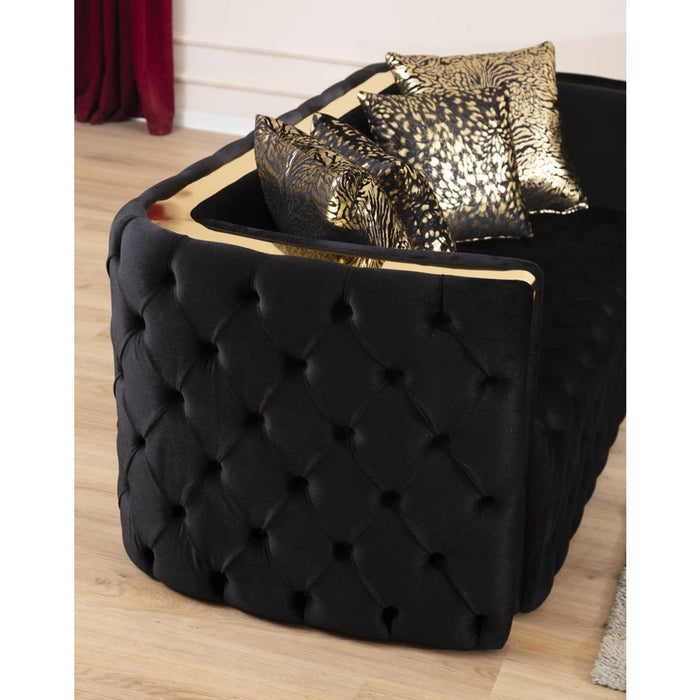 Naomi Tufted Velvet Loveseat