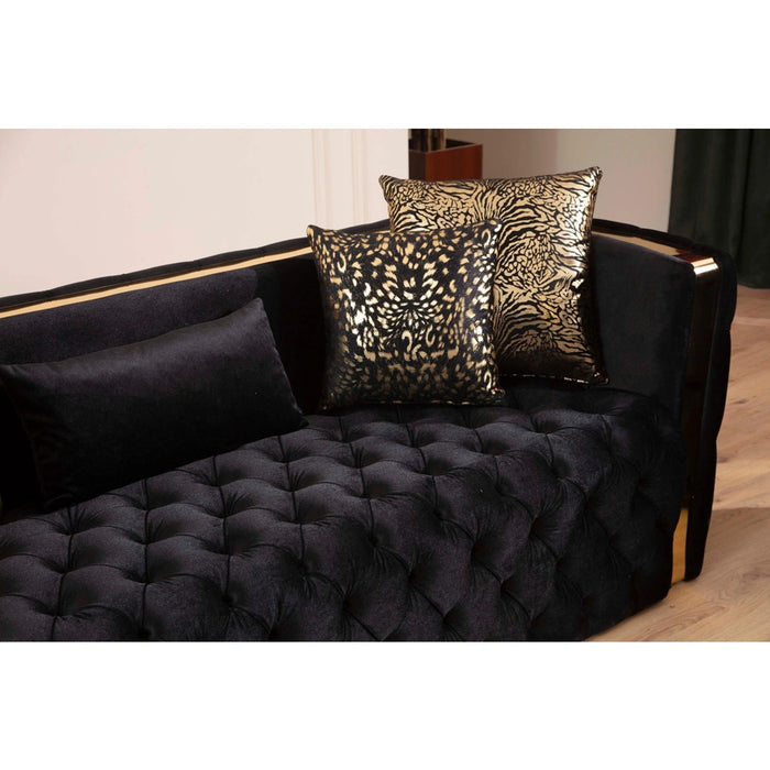 Naomi Tufted Velvet Stationary Sofa