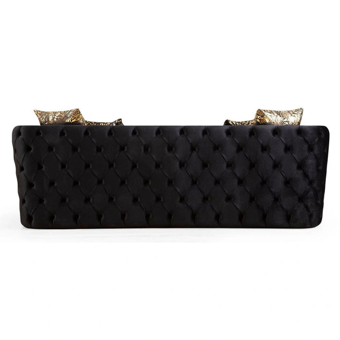 Naomi Tufted Velvet Stationary Sofa