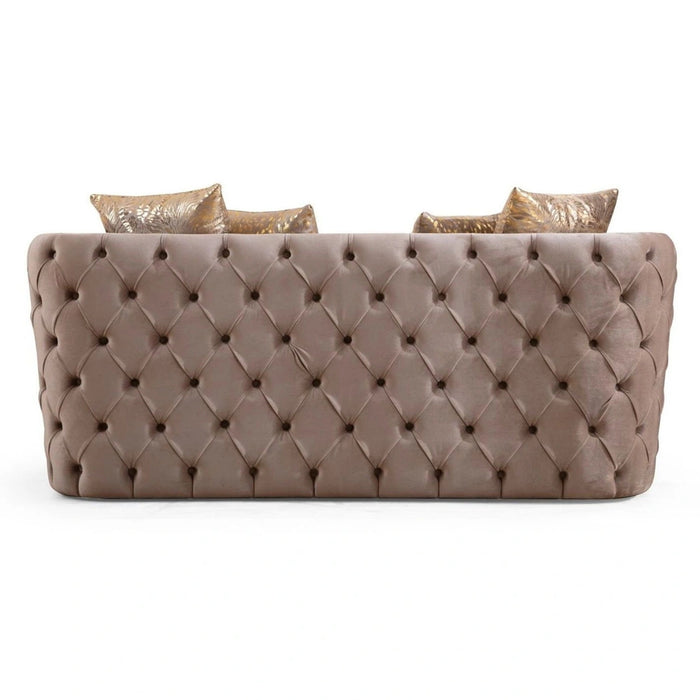 Naomi Living Room Set In Tufted Velvet