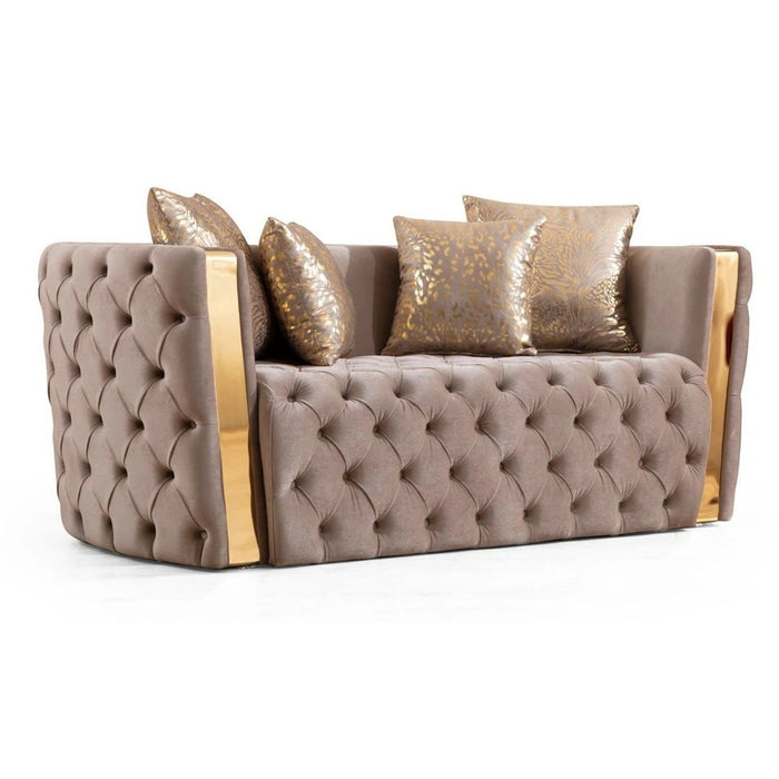 Naomi Tufted Velvet Loveseat