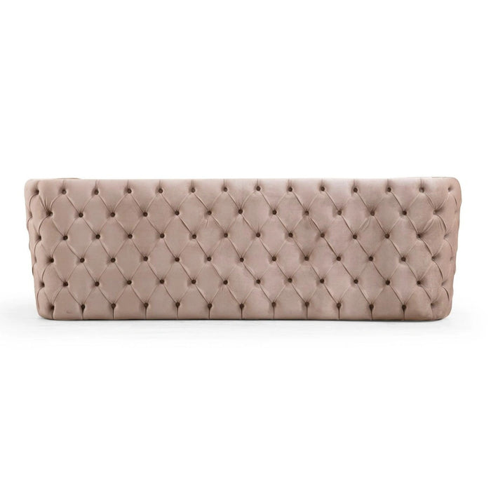 Naomi Tufted Velvet Stationary Sofa