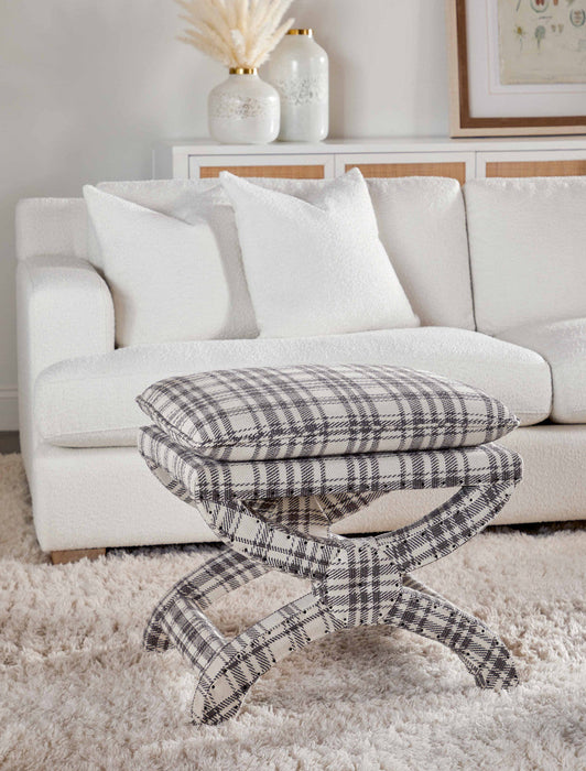 Dean 92" California Casual Sofa in Livesmart Boucle-Snow, Natural Gray Oak