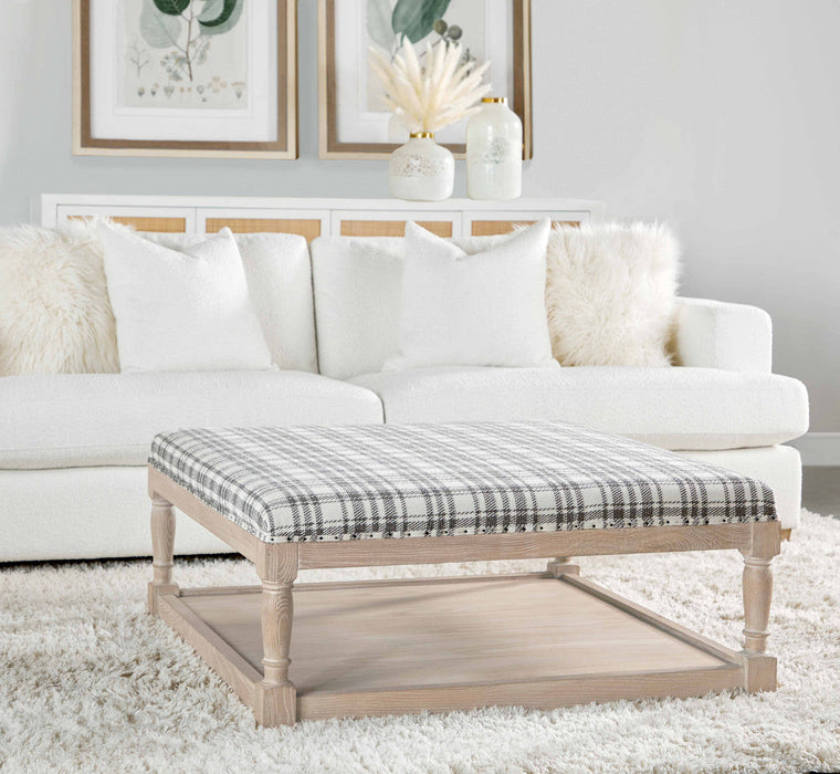 Dean 92" California Casual Sofa in Livesmart Boucle-Snow, Natural Gray Oak