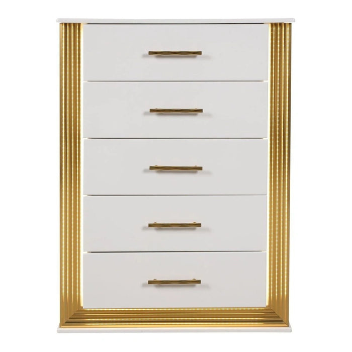 Obsession Bedroom Set Collection In Milky White