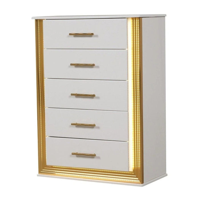 Obsession Bedroom Set Collection In Milky White