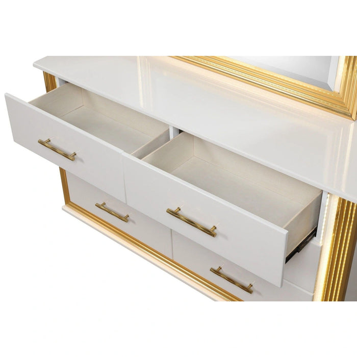 Obsession Bedroom Set Collection In Milky White