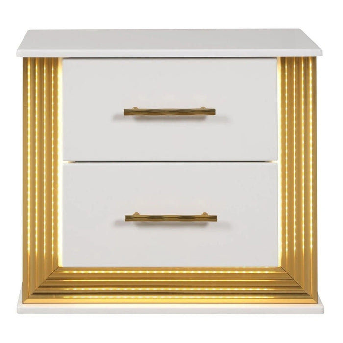 Obsession Bedroom Set Collection In Milky White