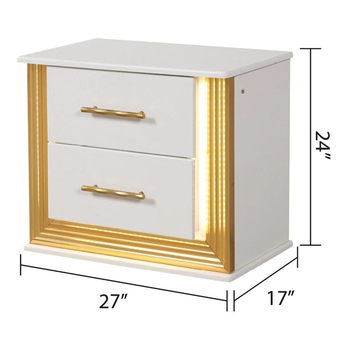 Obsession Bedroom Set Collection In Milky White