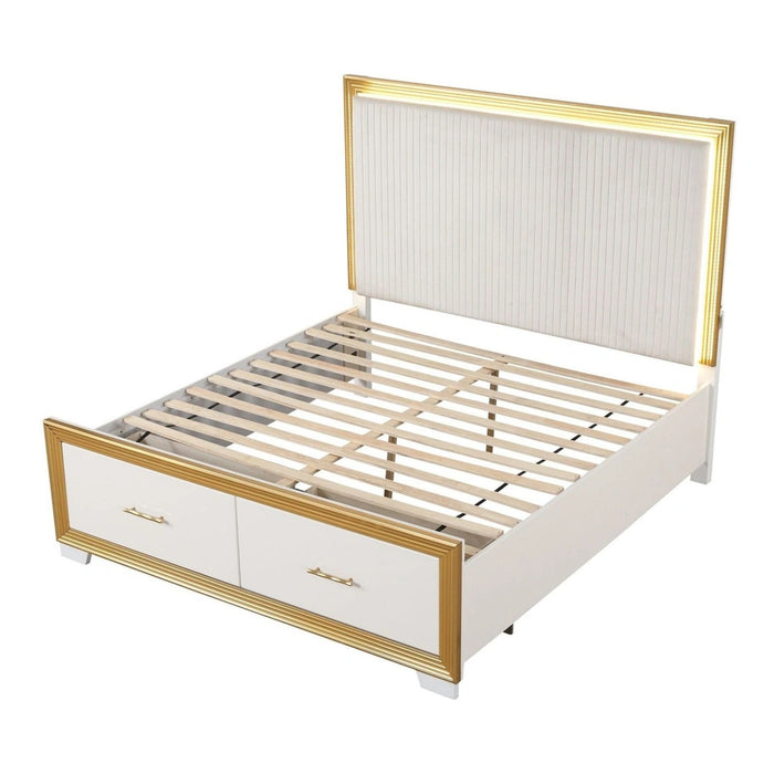 Obsession Bedroom Set Collection In Milky White