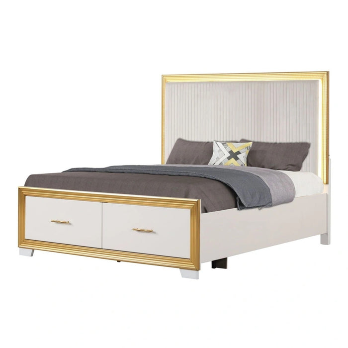 Obsession Bedroom Set Collection In Milky White