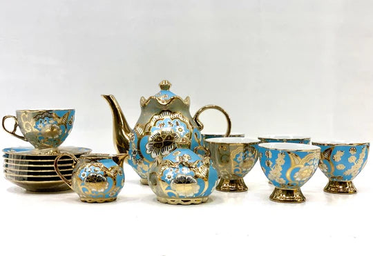 15pc Tea set Blue