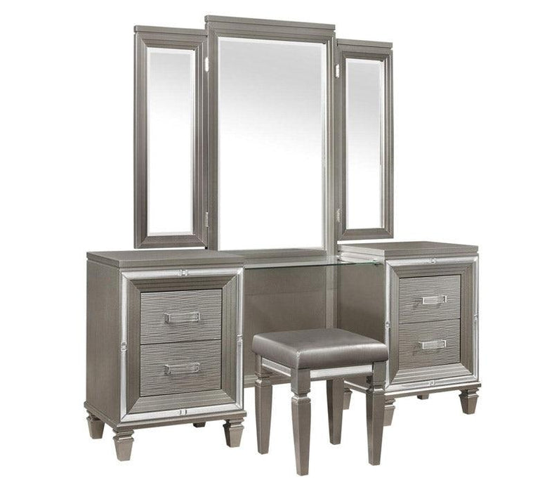Tamsin Vanity Dresser With Mirror And Vanity Stool 1616-15-14 | Homelegance