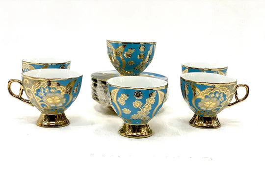 12pc Tea set Blue