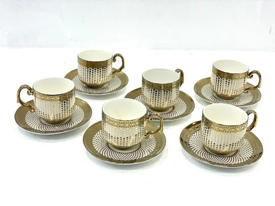 12pc Gold Coffee Set