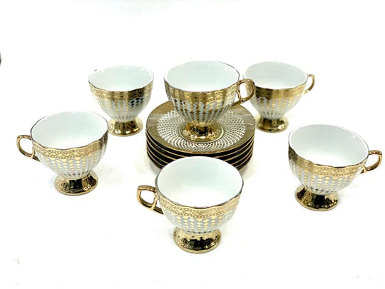 12pc Tea set Gold