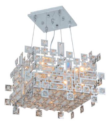 01SQR17CH 16.6" X 9.5" CHROME ORAN SQUARE - 210000006582