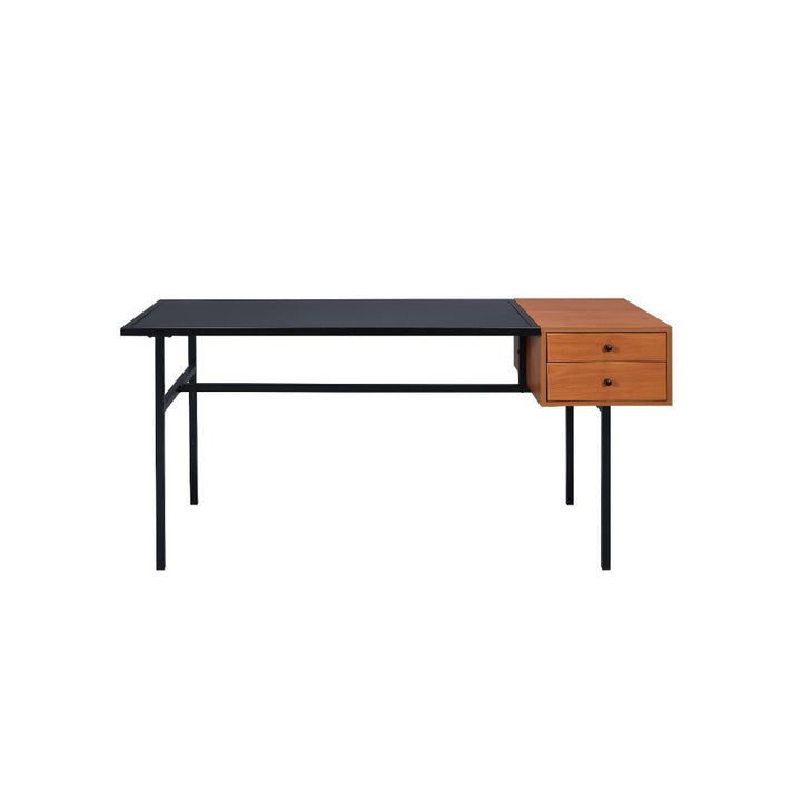 Oaken - Desk - Honey Oak & Black