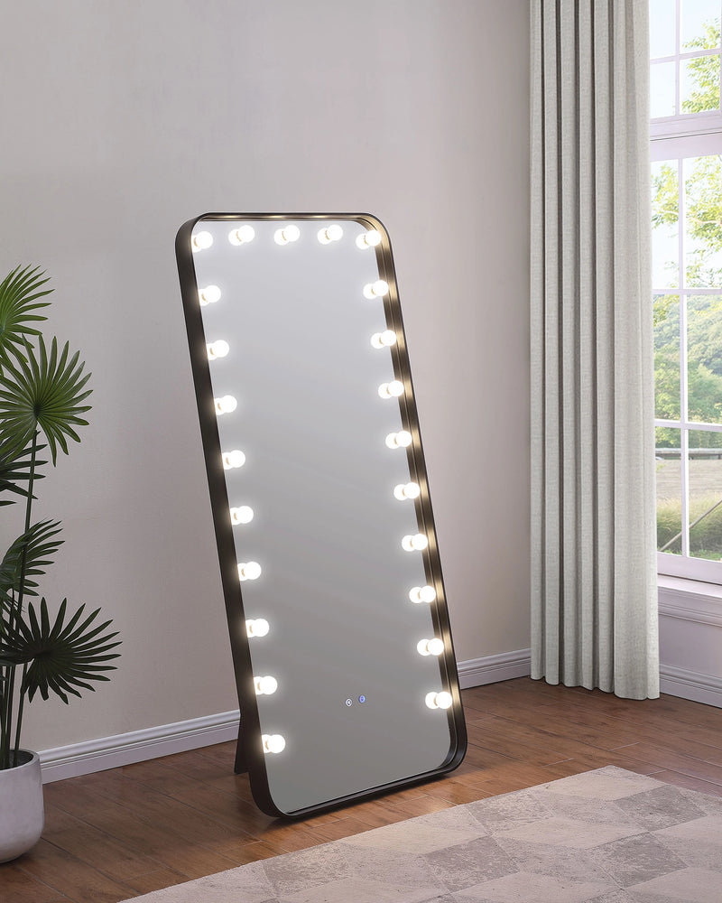 Canton Standing Mirror with LED Lighting and Bluetooth Speaker