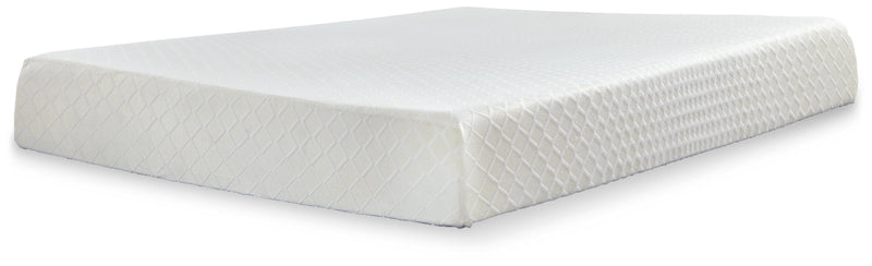 10 Inch Chime Memory Foam White King Mattress and Foundation - M699M1