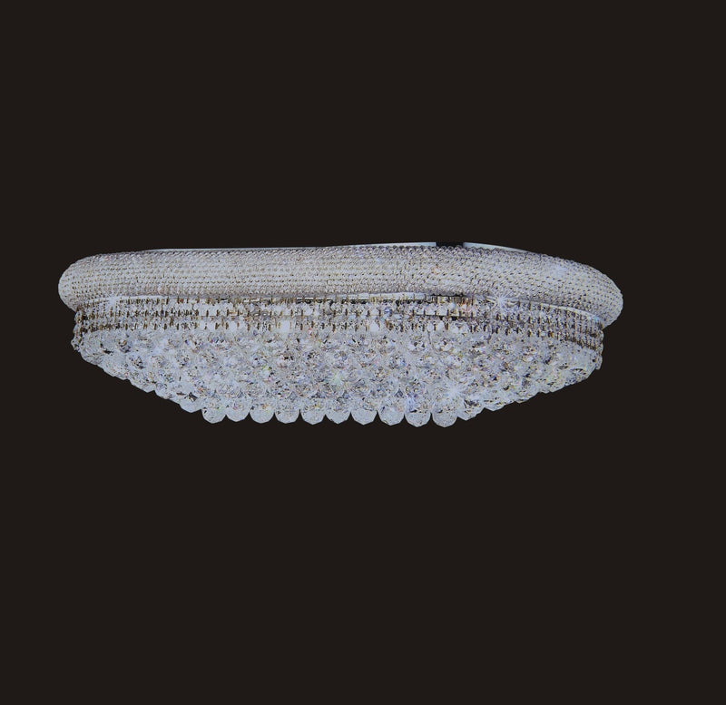 1006F-OV 18X30 CHROME CHANDELIER FLUSH WITH LED COLOR CHANGE (CB128/L14)(FO185) - 210000000123