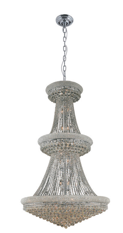 1006W36C 36 X 66  CHROME BAGEL STYLE CHANDELIER - 210000004162