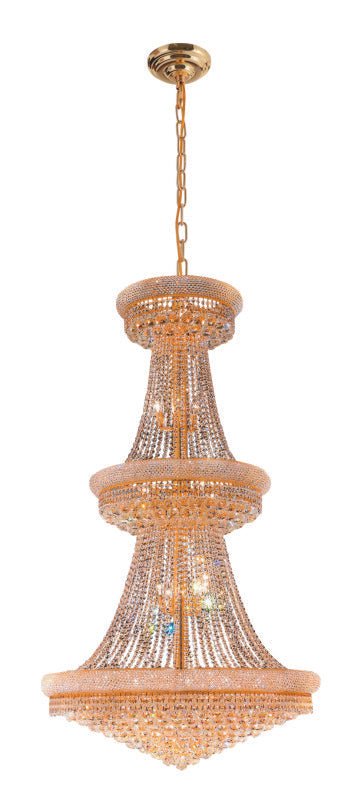 1006W42G 42"X72" 24K GOLD BAGEL STYLE CHANDELIER - 210000004156