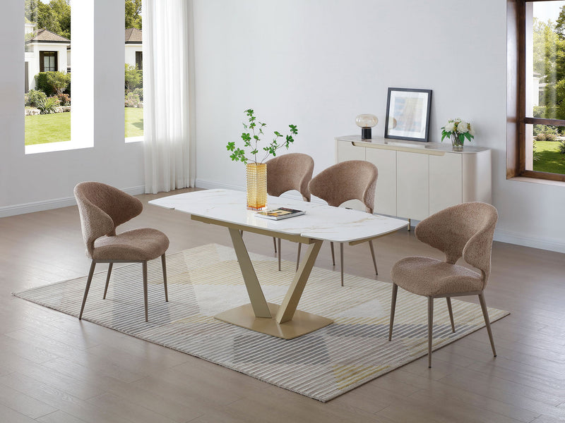 109 Table Golden With 1442 Chairs Set - p14133