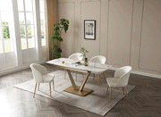 109 Table Golden With 2107 Chairs Set - DMV Furniture