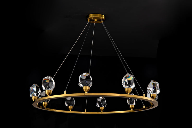 1101RND40AG 40"X48" MODERN GLASS DROP (10 CRYSTAL DROP) - 210000007873