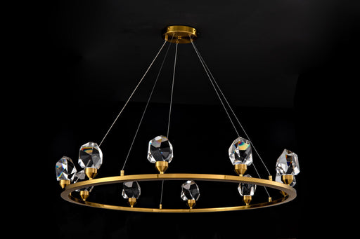 1101RND40AG 40"X48" MODERN GLASS DROP (10 CRYSTAL DROP) - 210000007873