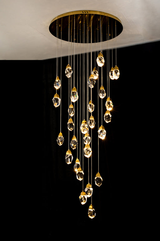 1101W34AG 34"X118" MODERN GLASS DROP (30 CRYSTAL DROP) - 210000007869