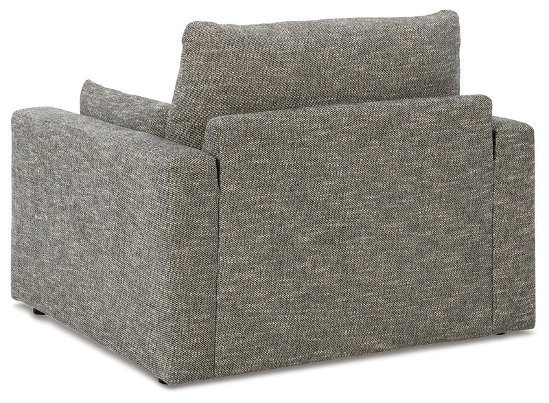 Dramatic Chair and Ottoman in Granite from Ashley - DMV Furniture