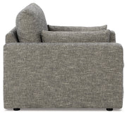 Dramatic Chair and Ottoman in Granite from Ashley - DMV Furniture