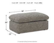 Dramatic Chair and Ottoman in Granite from Ashley - DMV Furniture