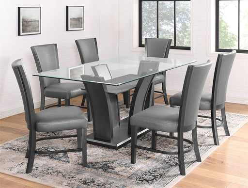 Camelia Dining Table Glass Top - DMV Furniture