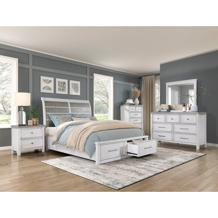 1303K-1CK* (3) California King Platform Bed with Footboard Storage - 1303K-1CK*