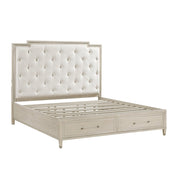1312K-1CK* (3) California King Platform Bed with Footboard Storage - 1312K-1CK*