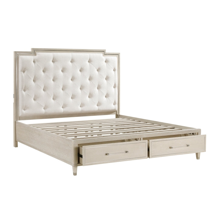 1312K-1CK* (3) California King Platform Bed with Footboard Storage - 1312K-1CK*