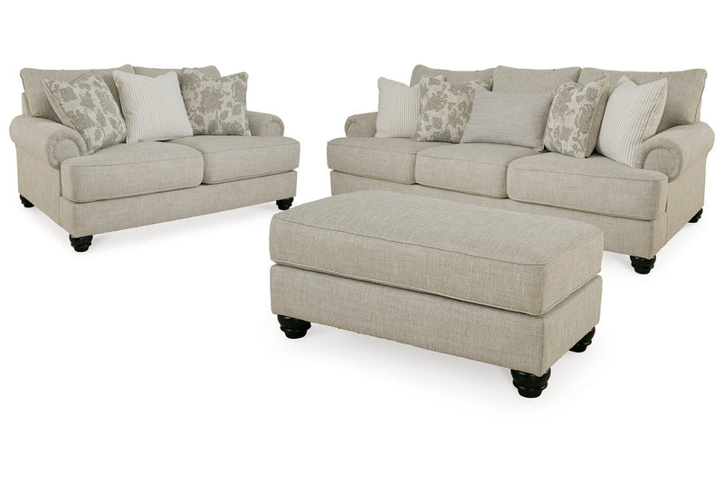 Asanti Fog Sofa, Loveseat and Ottoman -  Ashley - DMV Furniture
